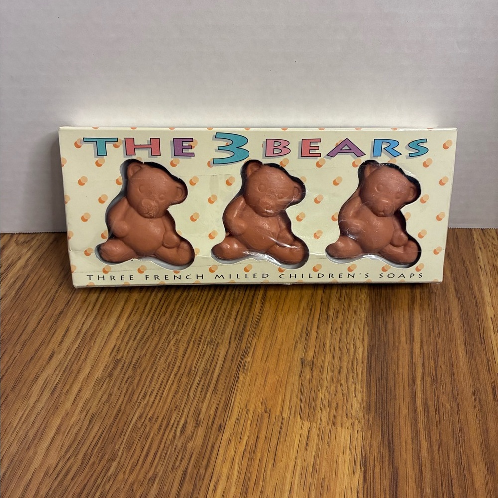 Vintage 3 Bears Children's French Milled Guest Soaps Box Turkish Bath Company